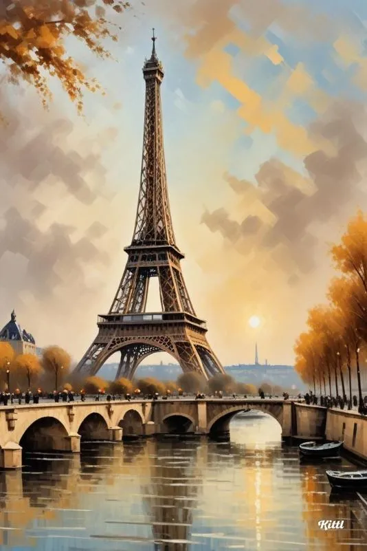 کیت نقاشی پاریس و برج ایفل