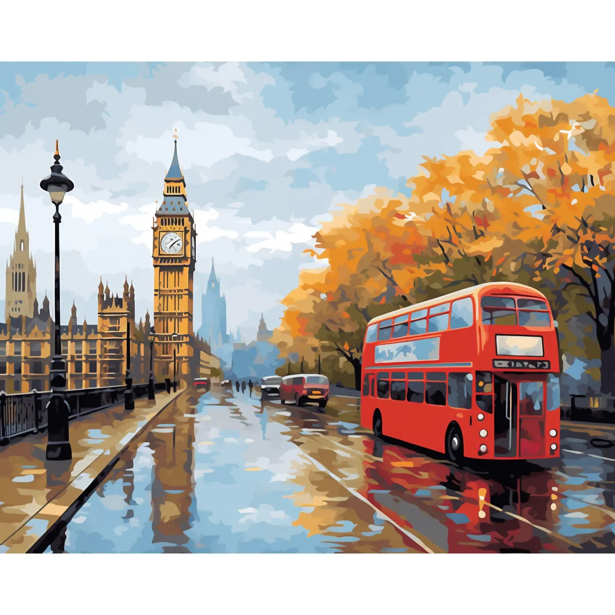 کیت نقاشی لندن بارانی