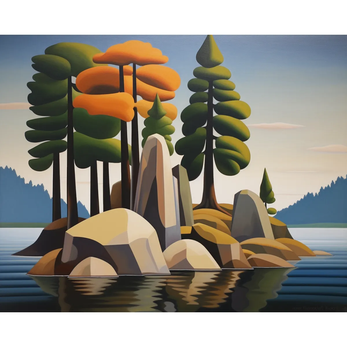 کیت نقاشی مینیمال جزیره آرام