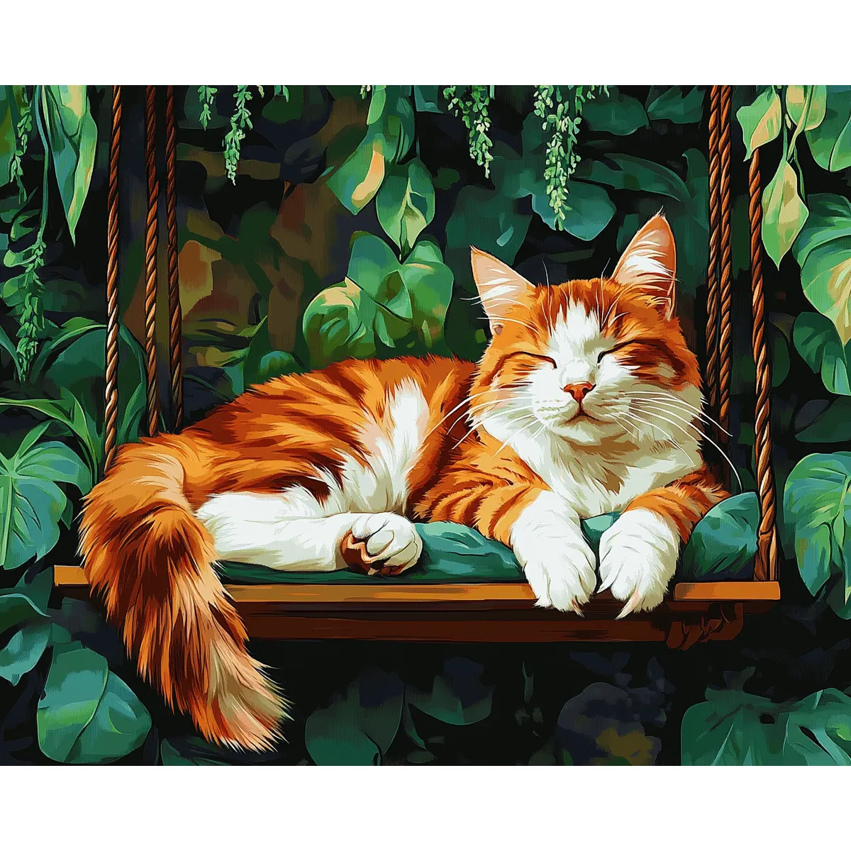 کیت نقاشی گربه خواب‌آلو