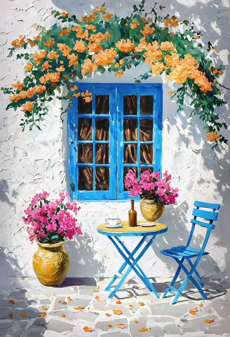 کیت نقاشی حیاط آبی آفتابی