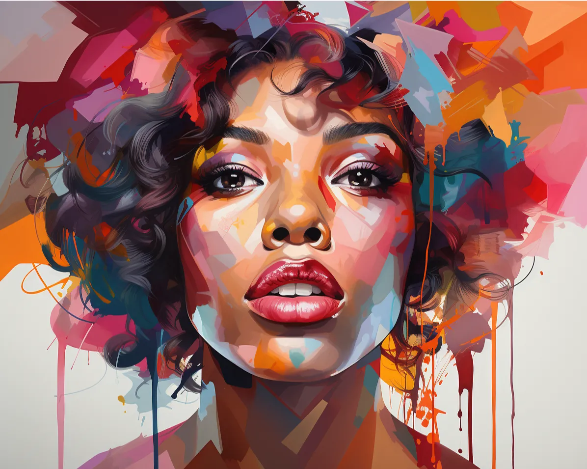 کیت نقاشی دخترک در رنگ