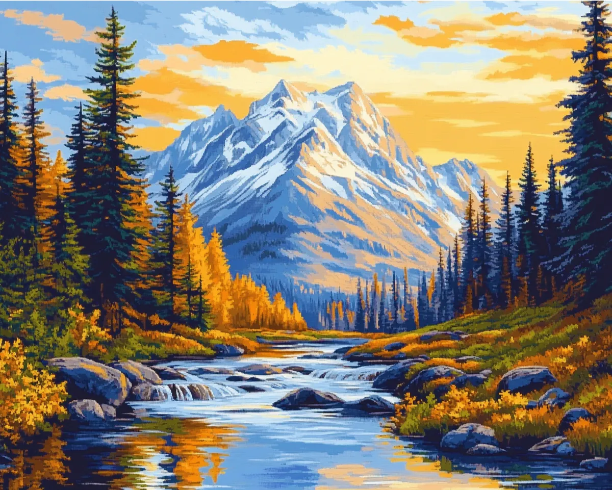 کیت نقاشی شکوه بلند پاییزی