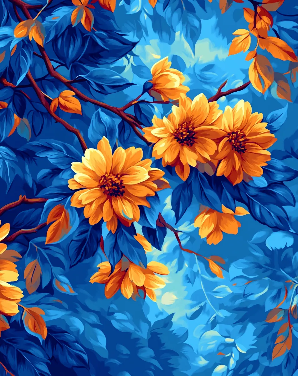 کیت نقاشی خورشید بر شاخه