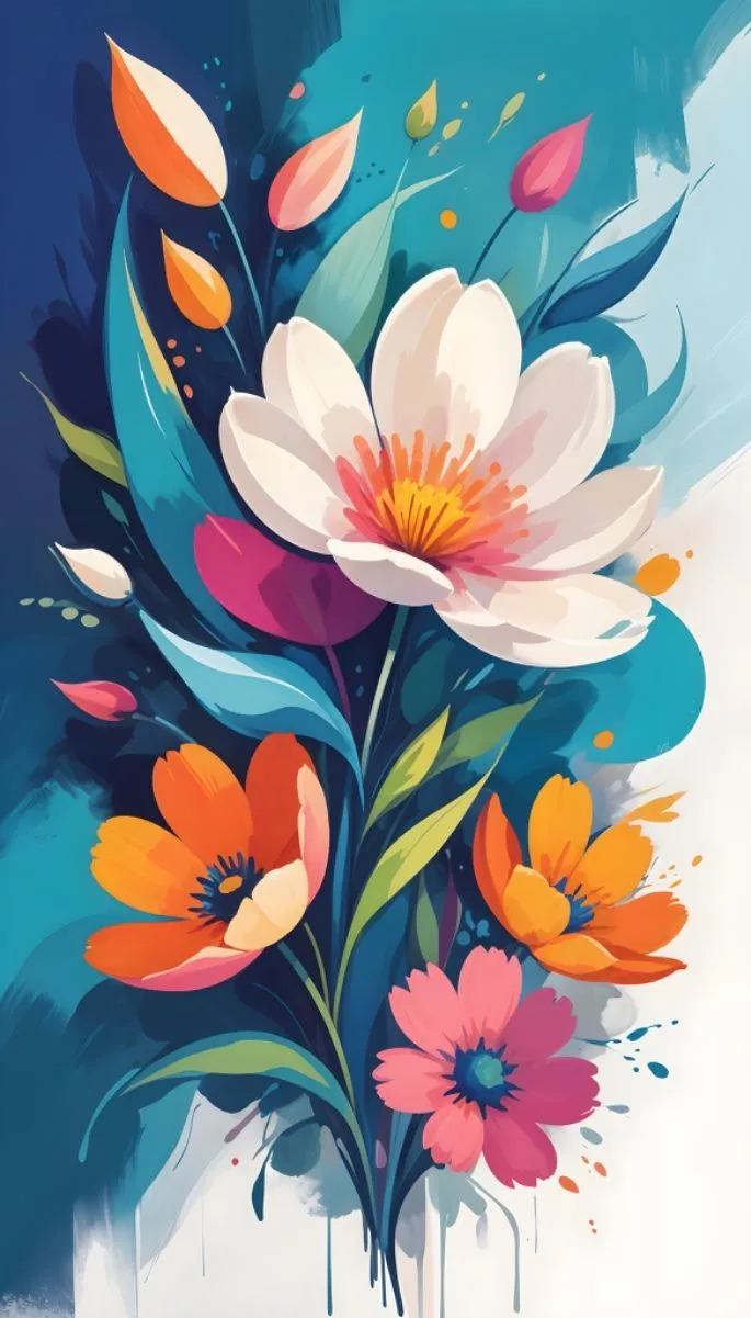 کیت نقاشی پیچش شکوفه ها