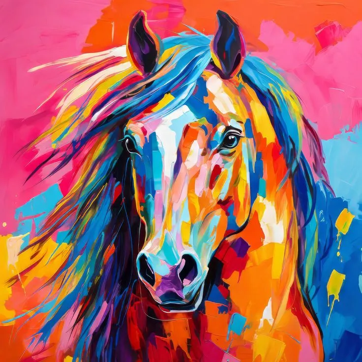 کیت نقاشی یال‌های رنگین