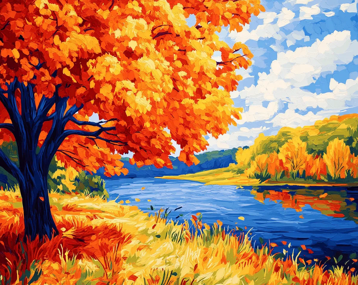 کیت نقاشی نزدیک رود