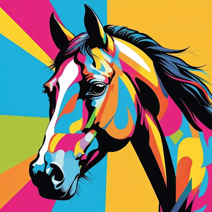 کیت نقاشی اسب رنگین کمان