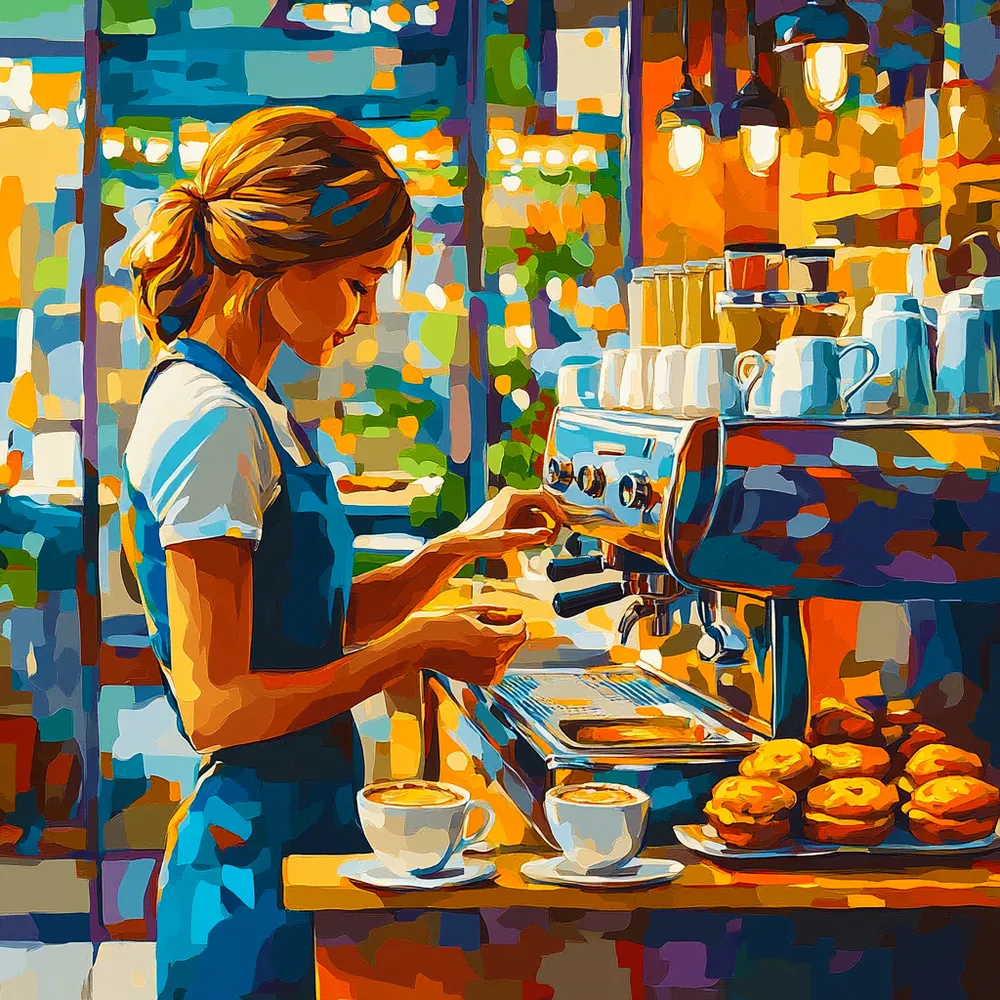 کیت نقاشی صبح در کافه