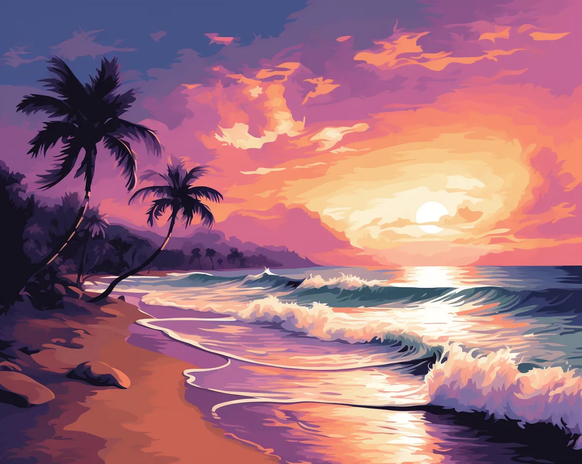 کیت نقاشی آرامش ساحل