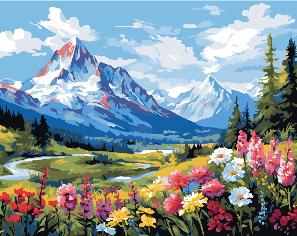 کیت نقاشی جایی که آسمان زمین را می بوسد