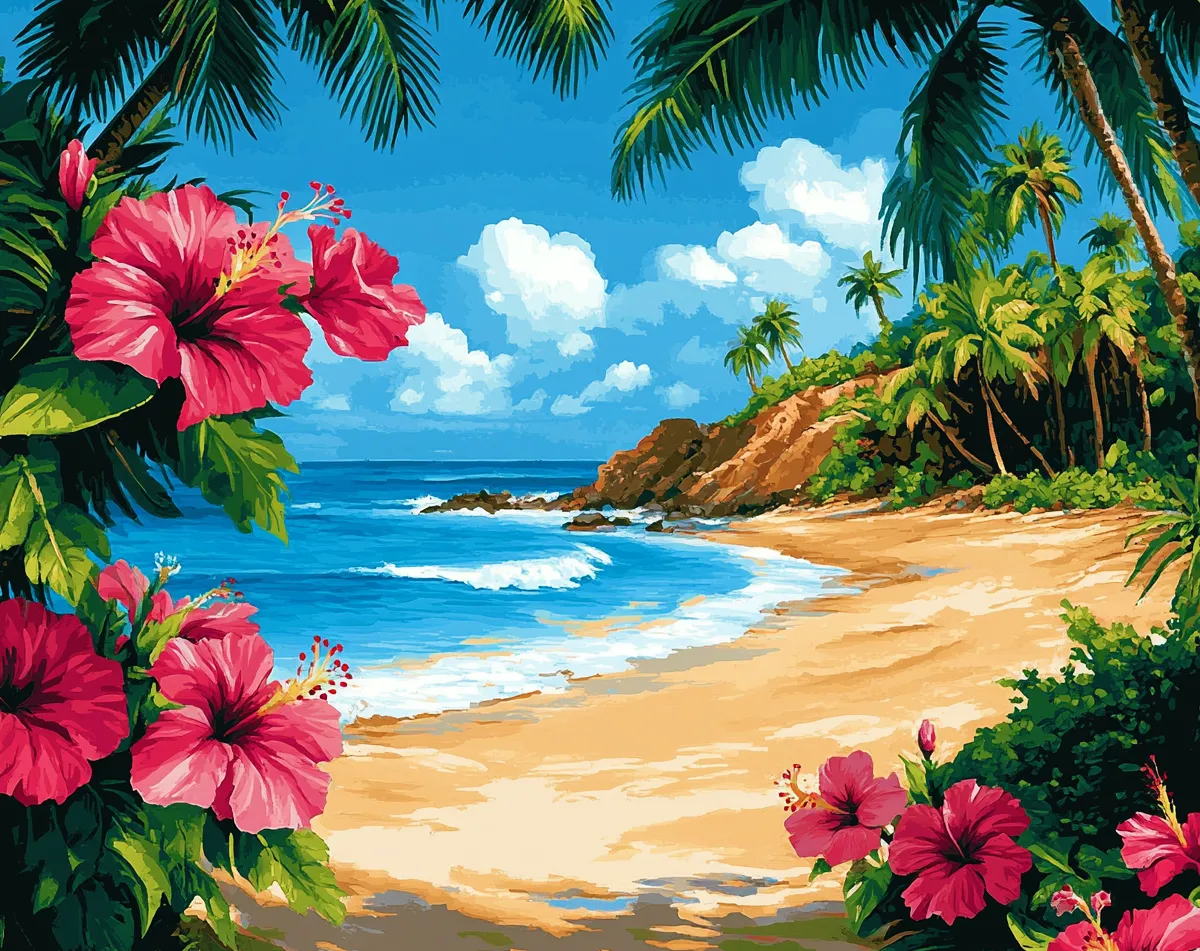 کیت نقاشی گل های استوایی