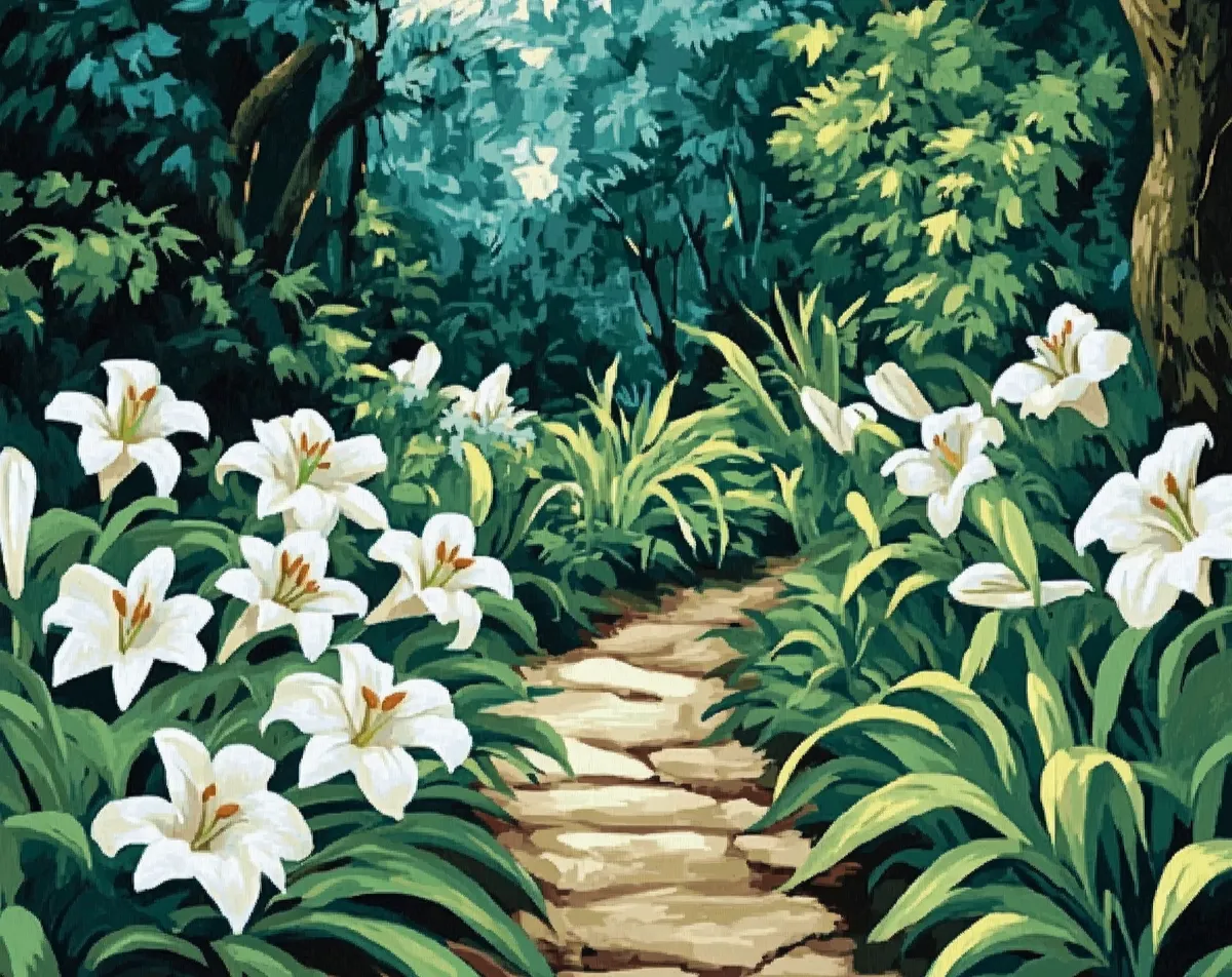 کیت نقاشی از میان سوسن ها