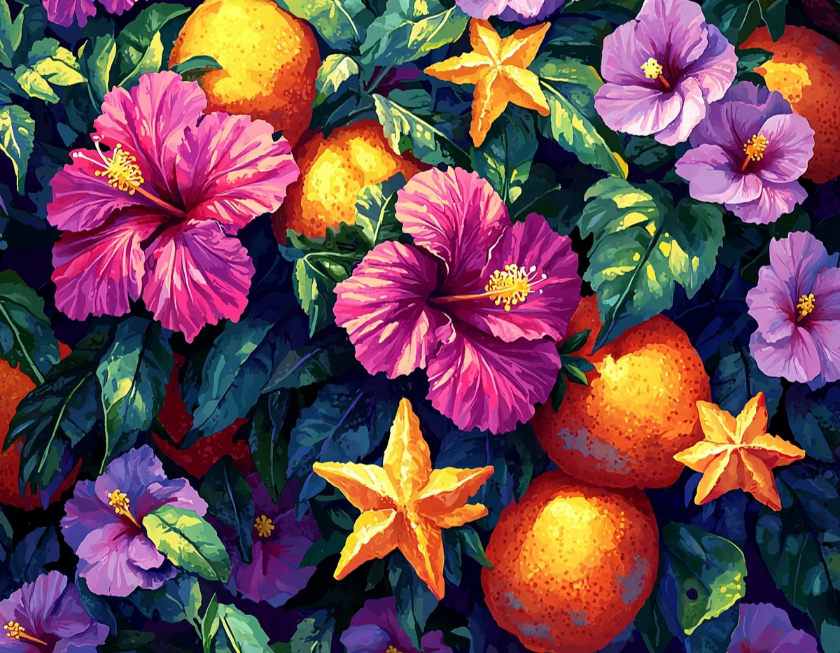 کیت نقاشی گل و پرتقال