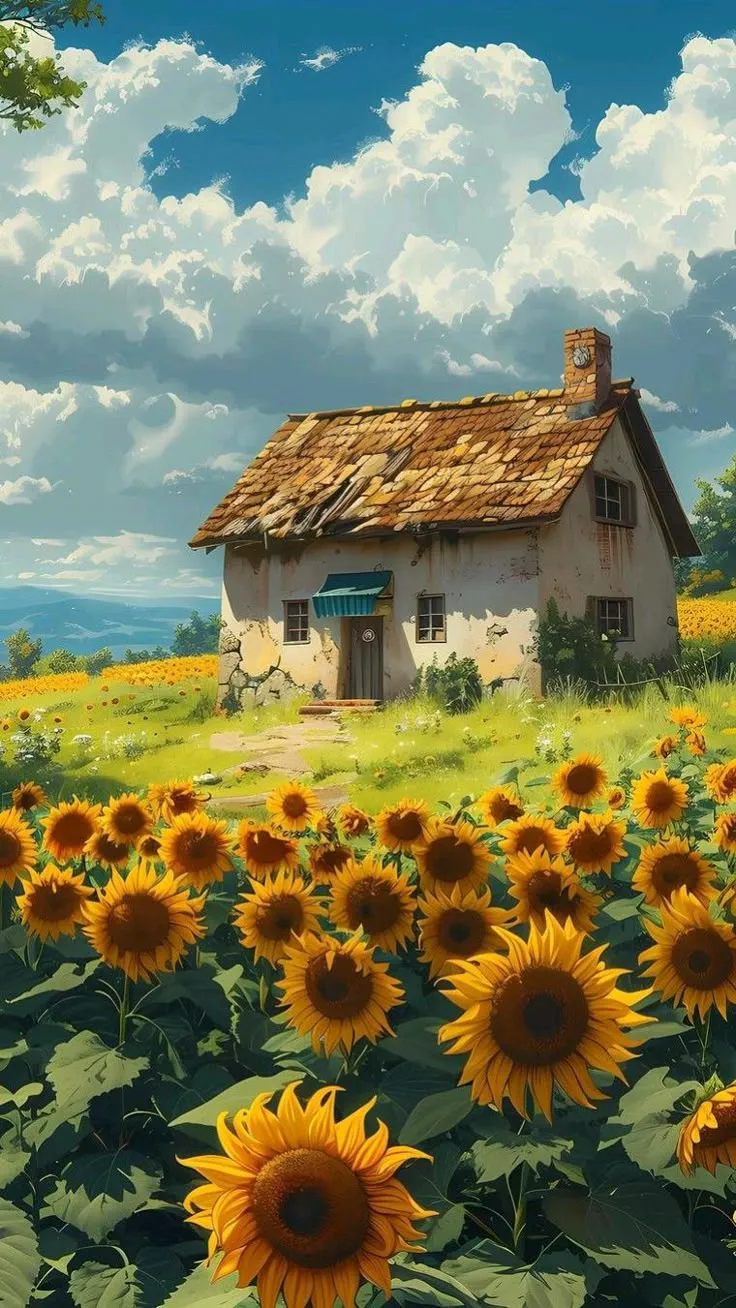 کیت نقاشی کلبه آفتابگردان