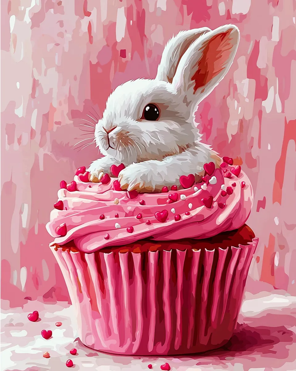 کیت نقاشی کاپ کیک خرگوش