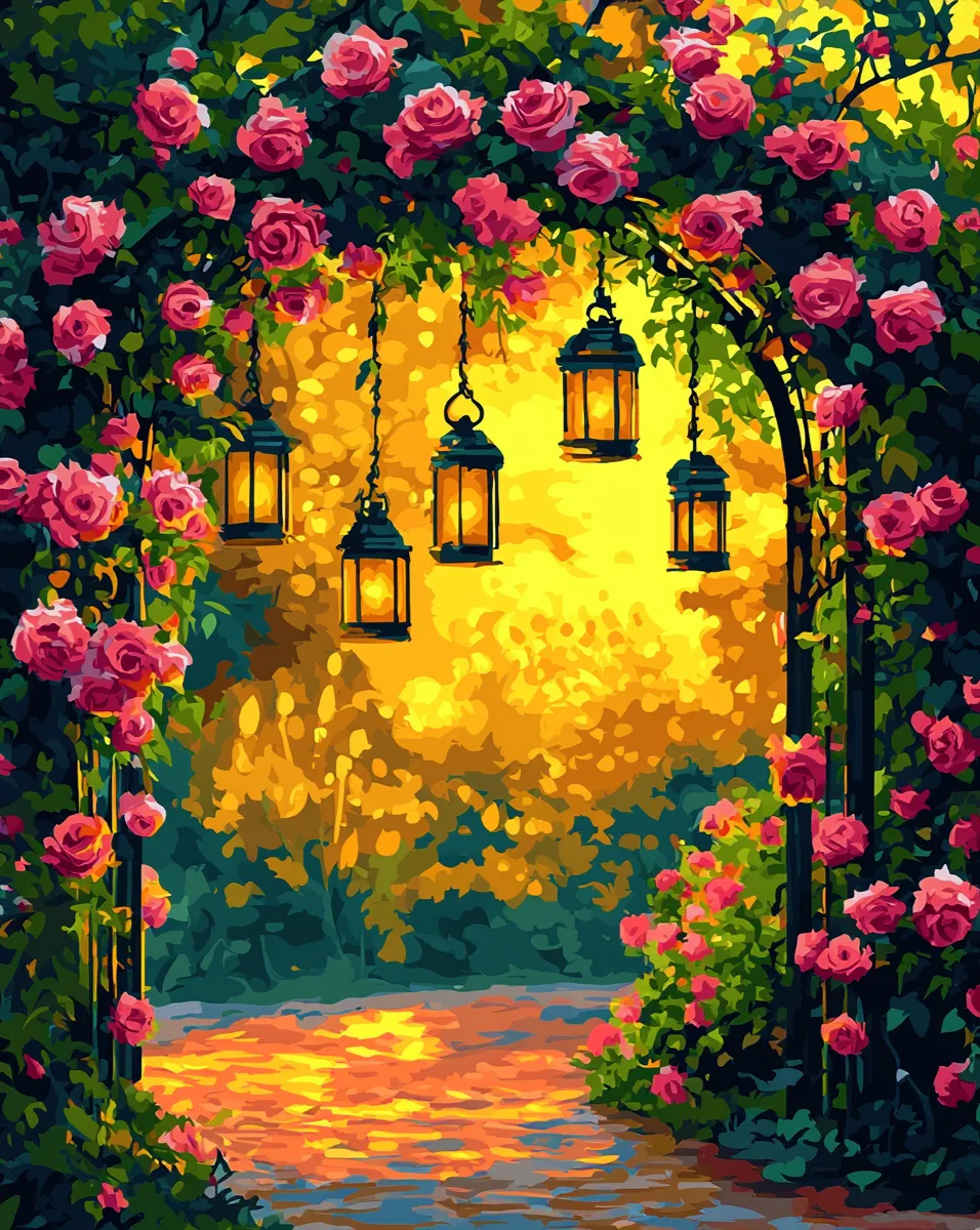 کیت نقاشی دروازه رز و فانوس