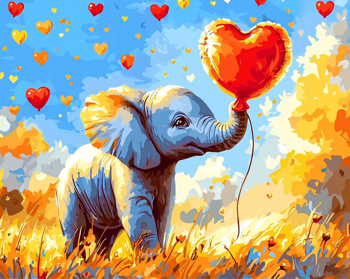 کیت نقاشی بادکنک بچه فیل