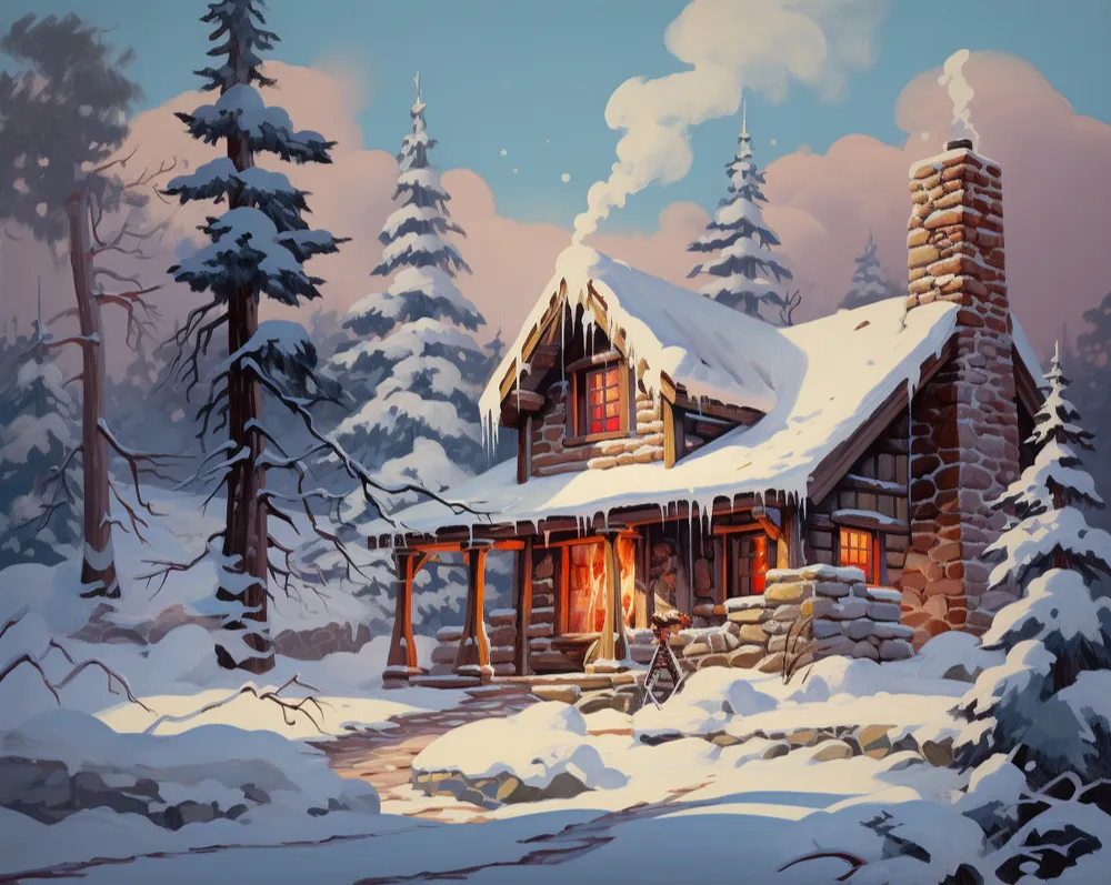 کیت نقاشی خانه دنج آلپ