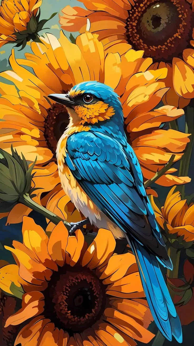 کیت نقاشی نغمه خوان آفتابگردان