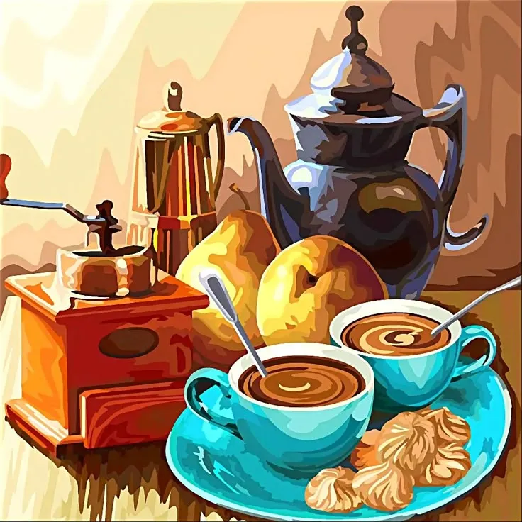 کیت نقاشی قهوه کلاسیک