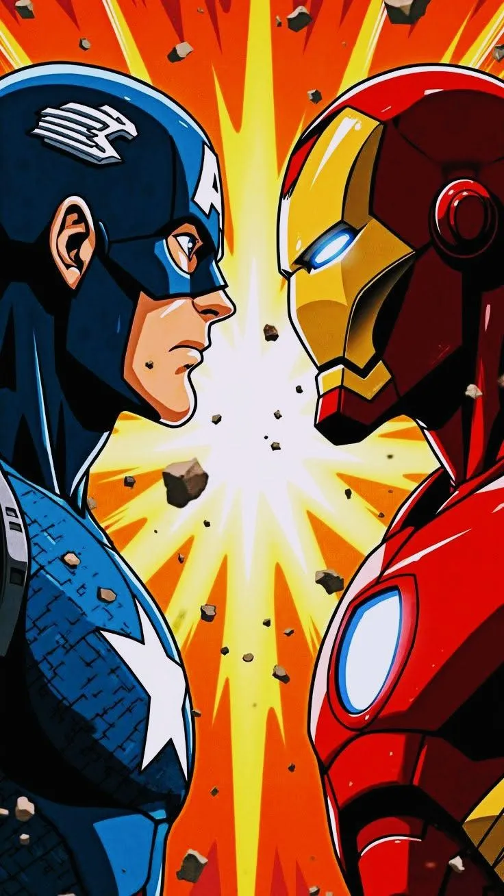 کیت نقاشی‌ کاپیتان آمریکا و ایرون من