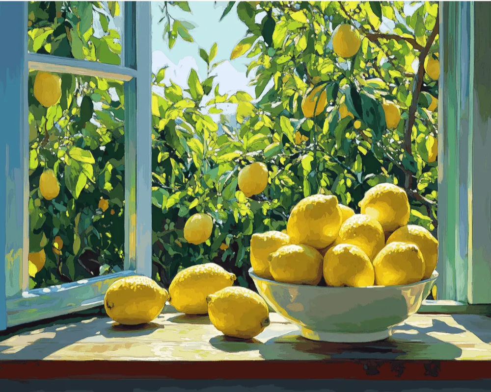 کیت نقاشی پنجره لیمویی