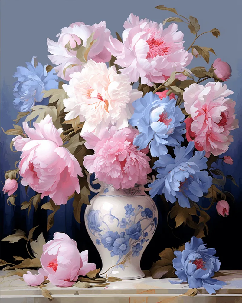 کیت نقاشی گل های پاستلی