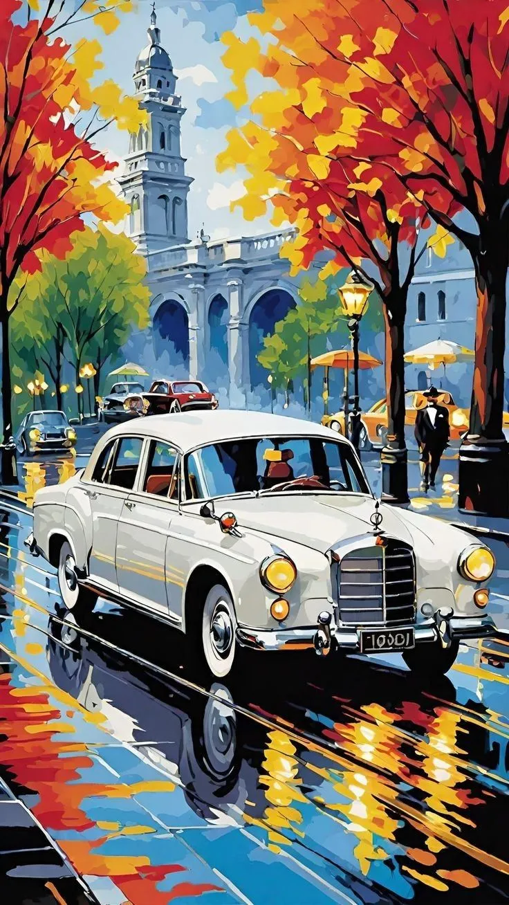 کیت نقاشی مرسدس سفید