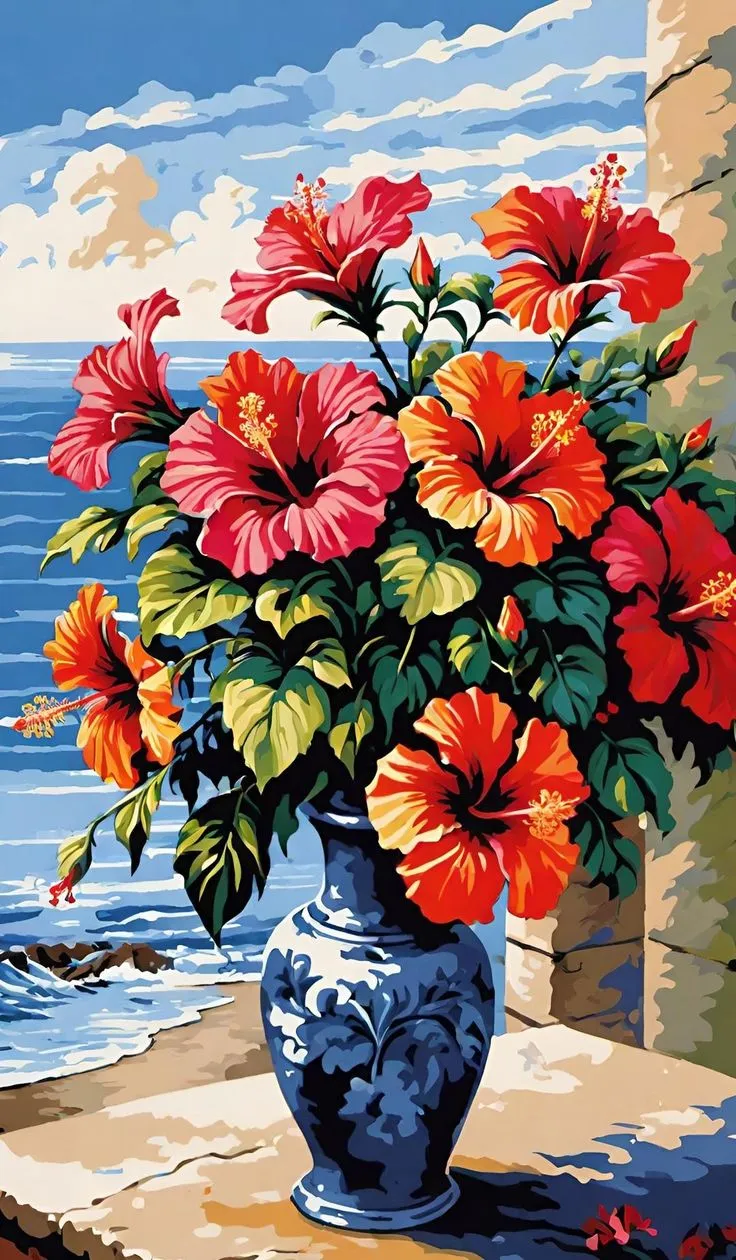 کیت نقاشی گل ختمی