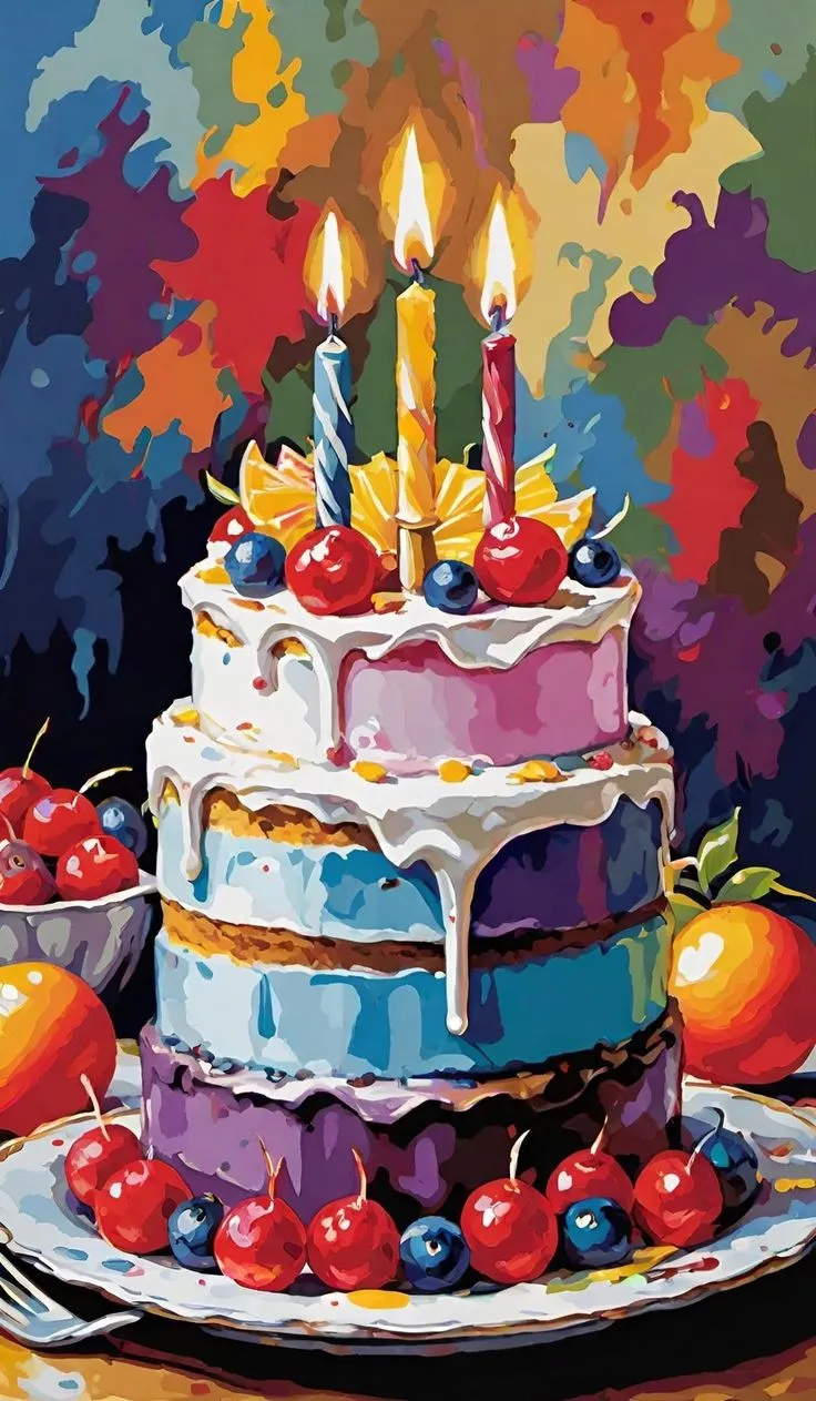 کیت نقاشی کیک رنگی