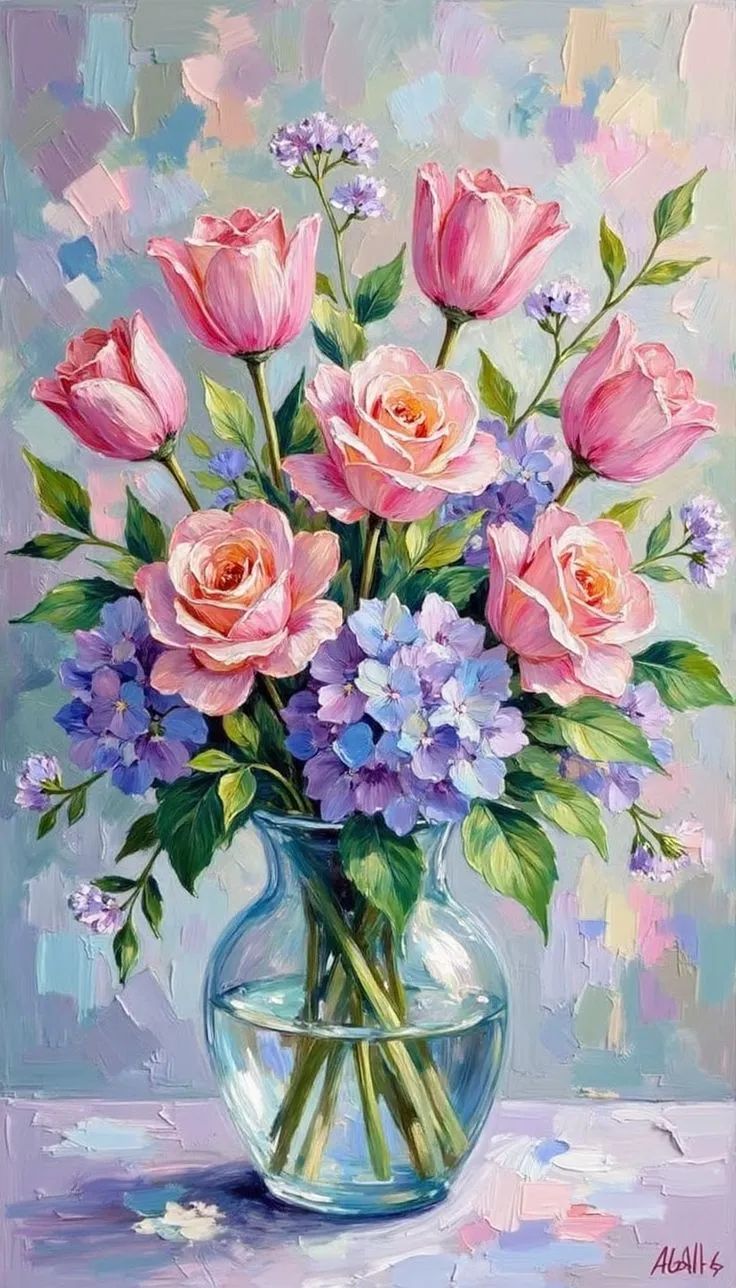 کیت نقاشی رز و لاله