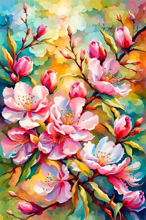 کیت نقاشی شکوفه بهاری