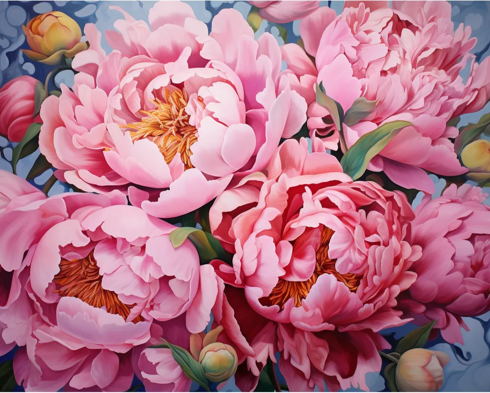 بوم نقاشی با اعداد شکوهِ صورتی