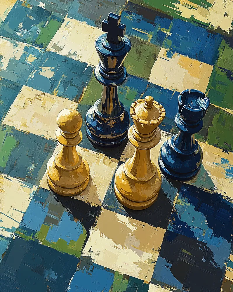 جدید ترین کیت رنگ آمیزی با اعداد درباره کیش و مات رنگی